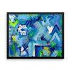 Mark My Path. Premium Luster Photo Paper Framed Poster Abstract Deep