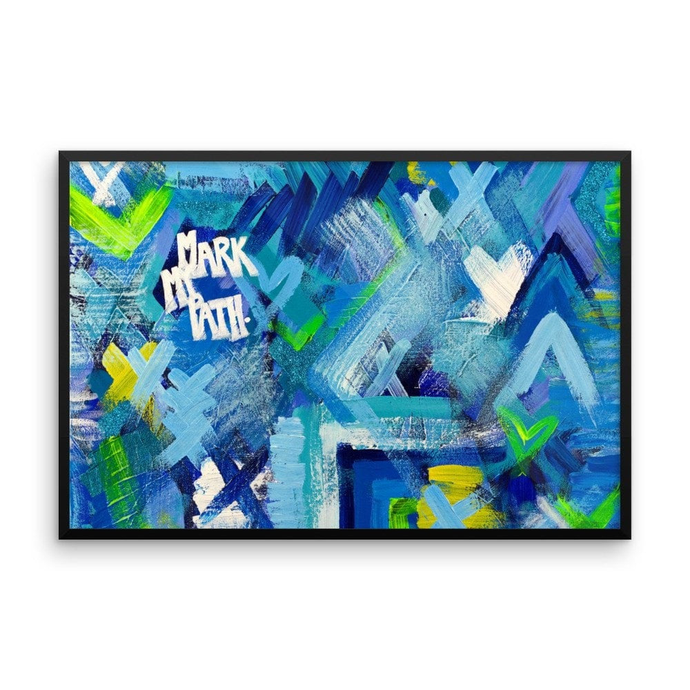 Mark My Path. Premium Luster Photo Paper Framed Poster Abstract Deep