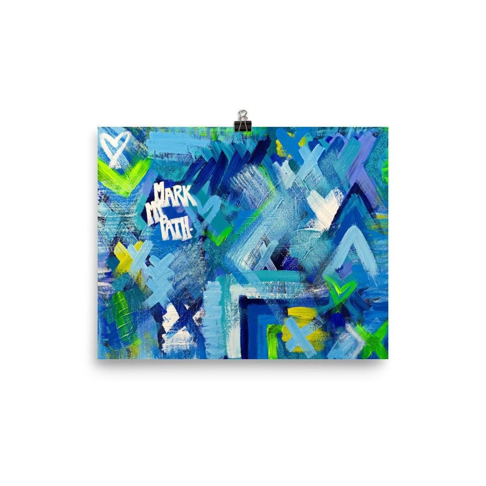 Mark My Path. Premium Luster Photo Paper Poster Abstract Deep