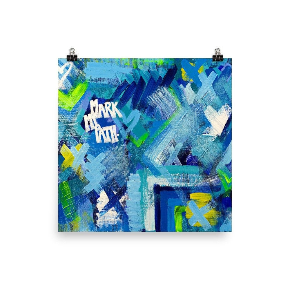 Mark My Path. Premium Luster Photo Paper Poster Abstract Deep