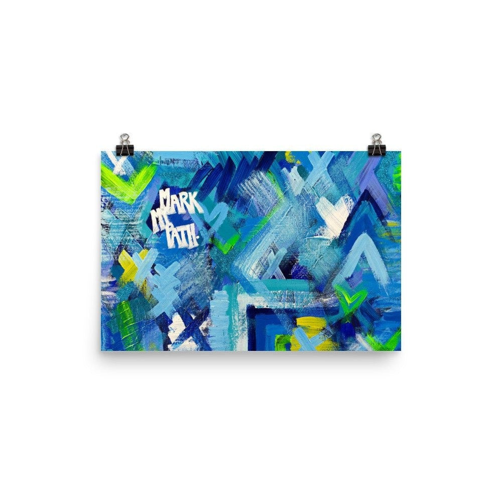 Mark My Path. Premium Luster Photo Paper Poster Abstract Deep