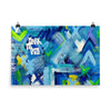 Mark My Path. Premium Luster Photo Paper Poster Abstract Deep