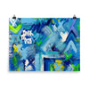 Mark My Path. Premium Luster Photo Paper Poster Abstract Deep