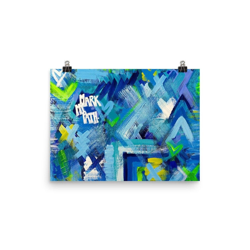 Mark My Path. Premium Luster Photo Paper Poster Abstract Deep