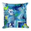 Mark My Path. Square Pillow Abstract Deep