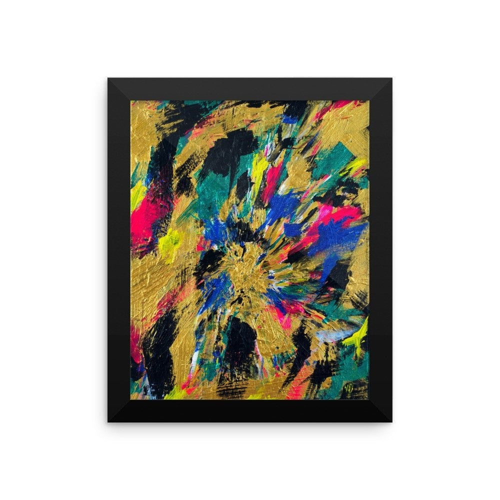 No Name. Enhanced Matte Paper Framed Poster Abstract Deep