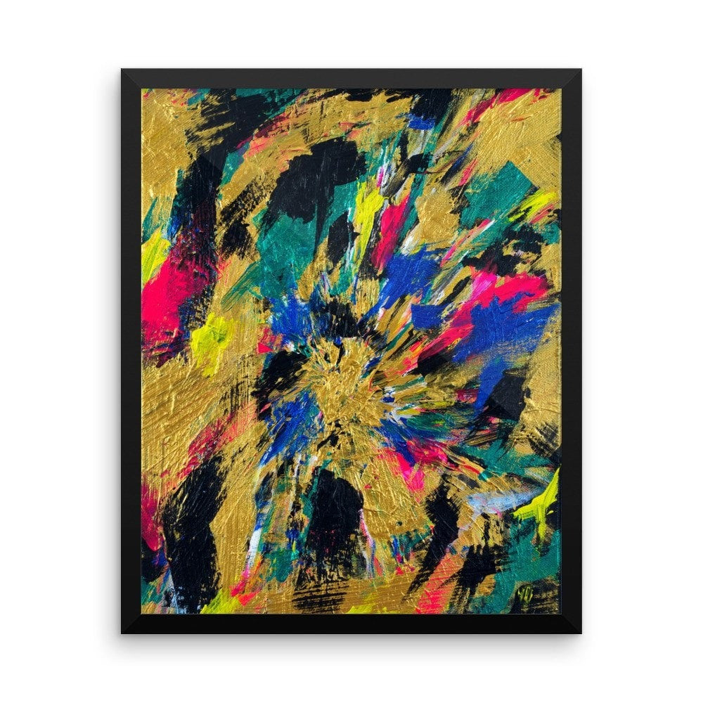 No Name. Enhanced Matte Paper Framed Poster Abstract Deep
