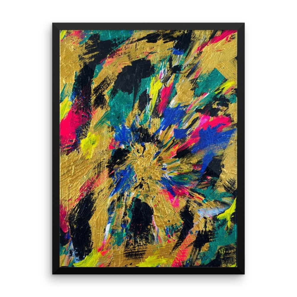 No Name. Enhanced Matte Paper Framed Poster Abstract Deep