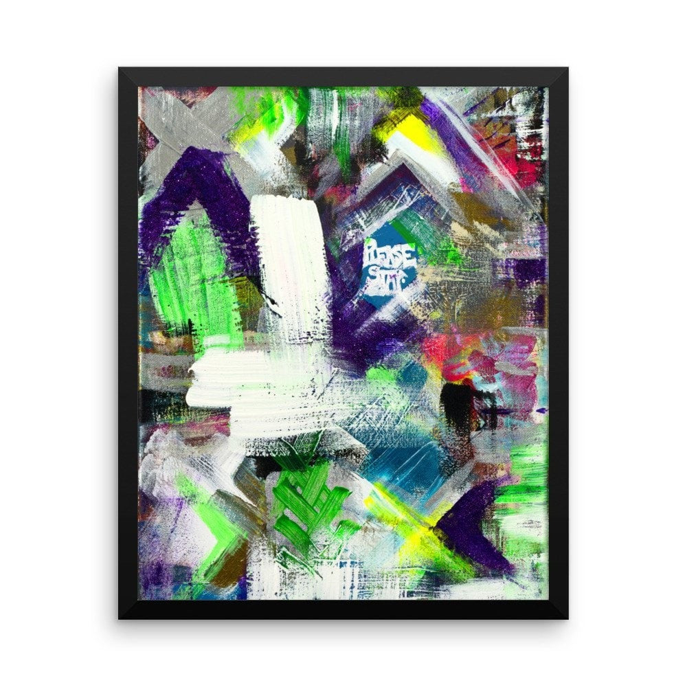 Please Stay. Enhanced Matte Paper Framed Poster Abstract Deep