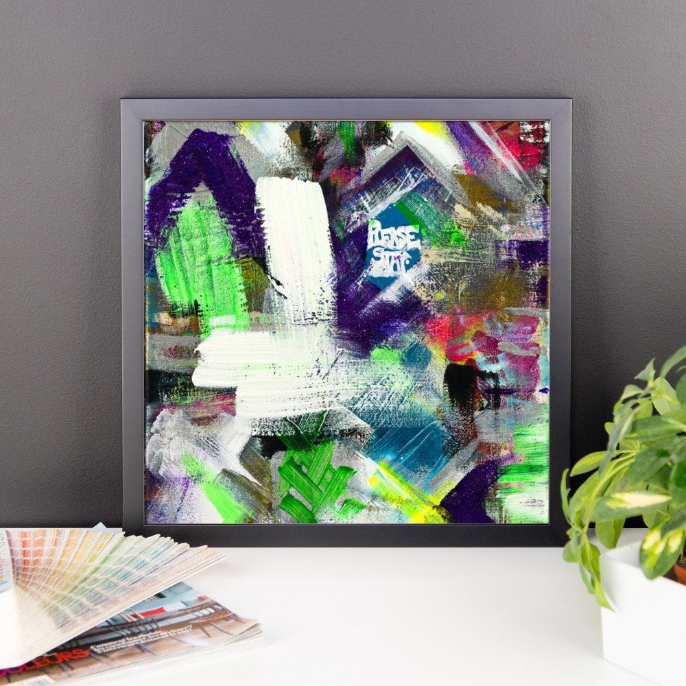 Please Stay. Enhanced Matte Paper Framed Poster Abstract Deep