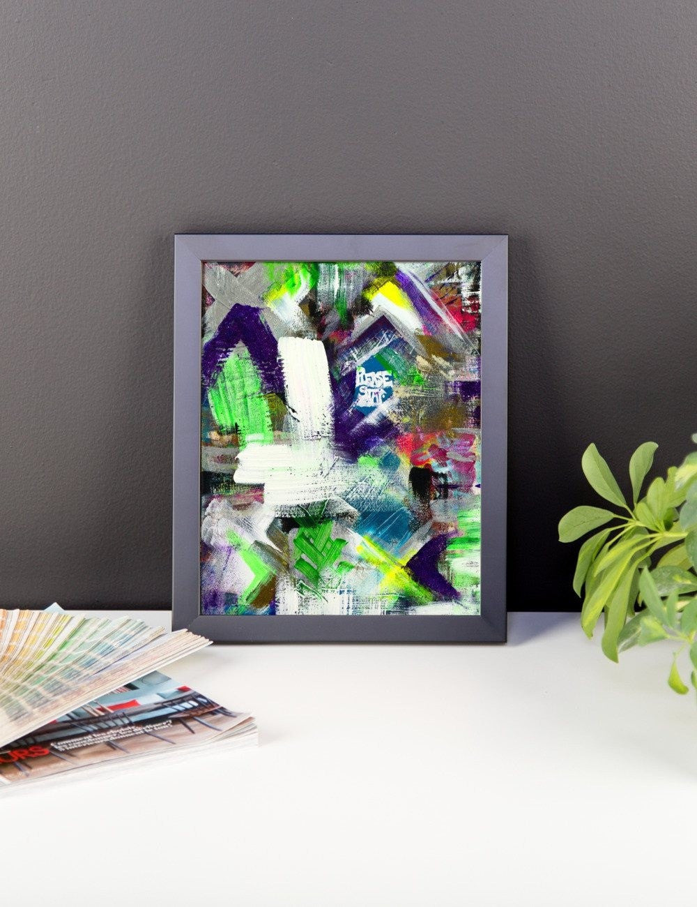 Please Stay. Enhanced Matte Paper Framed Poster Abstract Deep