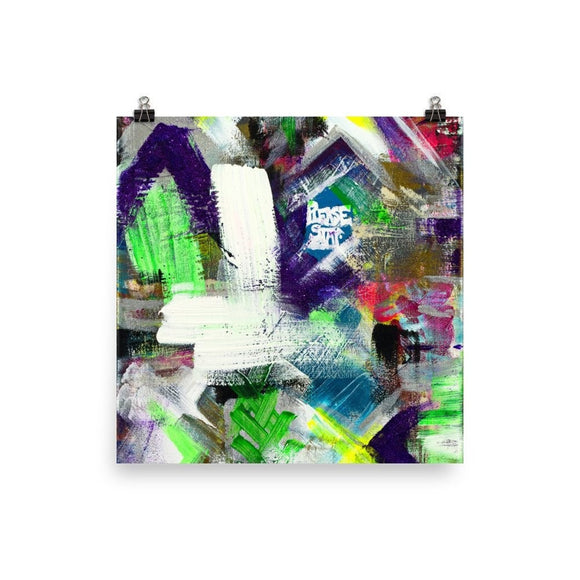 Please Stay. Enhanced Matte Paper Poster Abstract Deep
