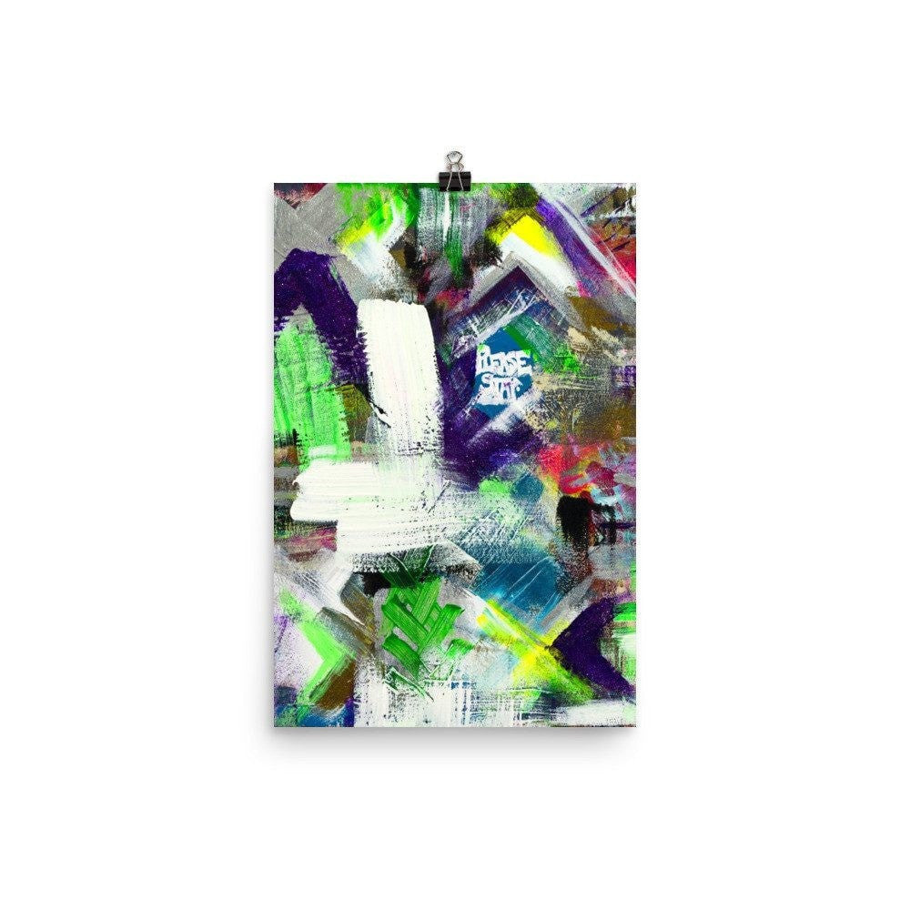 Please Stay. Enhanced Matte Paper Poster Abstract Deep