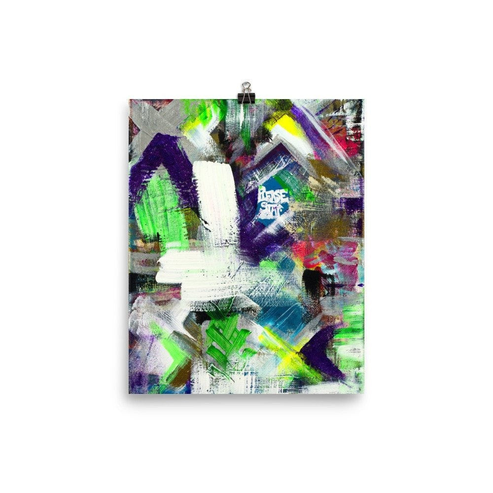 Please Stay. Enhanced Matte Paper Poster Abstract Deep