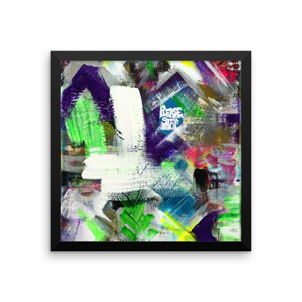 Please Stay. Premium Luster Photo Paper Framed Poster Abstract Deep
