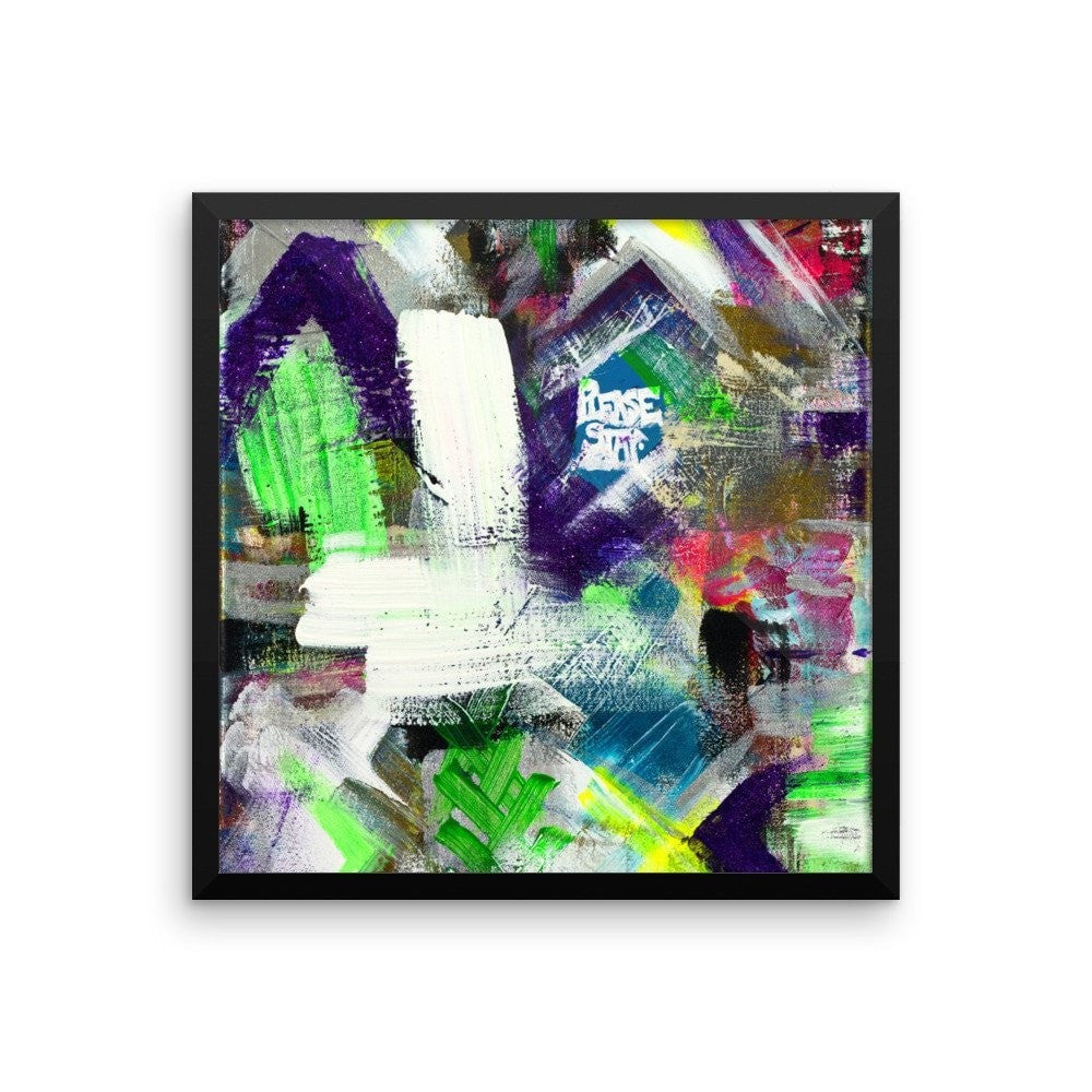 Please Stay. Premium Luster Photo Paper Framed Poster Abstract Deep