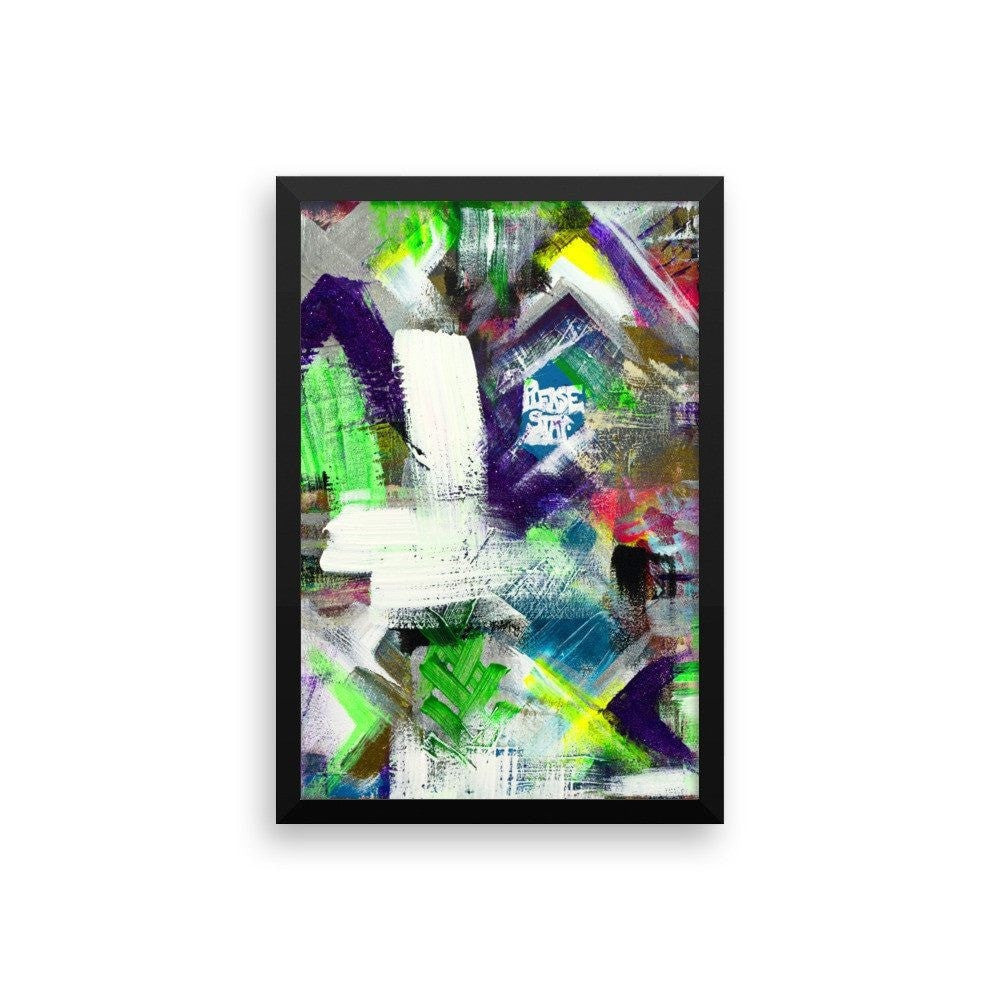 Please Stay. Premium Luster Photo Paper Framed Poster Abstract Deep