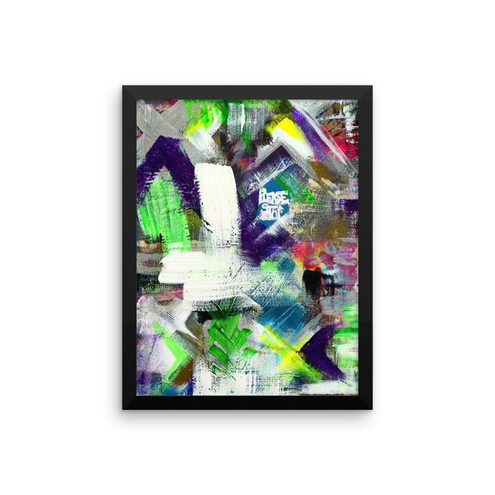 Please Stay. Premium Luster Photo Paper Framed Poster Abstract Deep