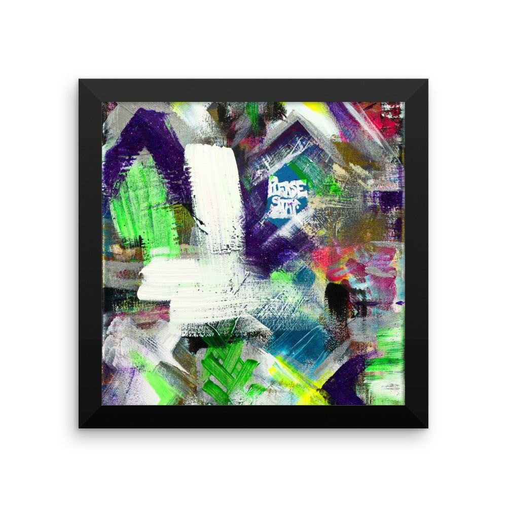 Please Stay. Premium Luster Photo Paper Framed Poster Abstract Deep