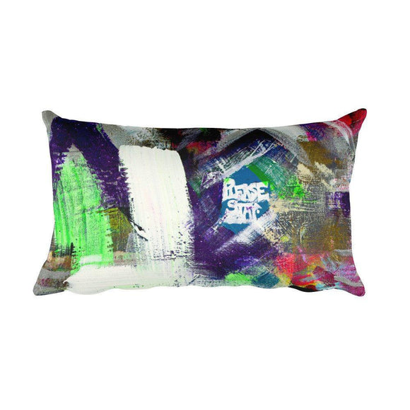 Please Stay. Rectangular Pillow Abstract Deep