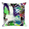 Please Stay. Square Pillow Abstract Deep