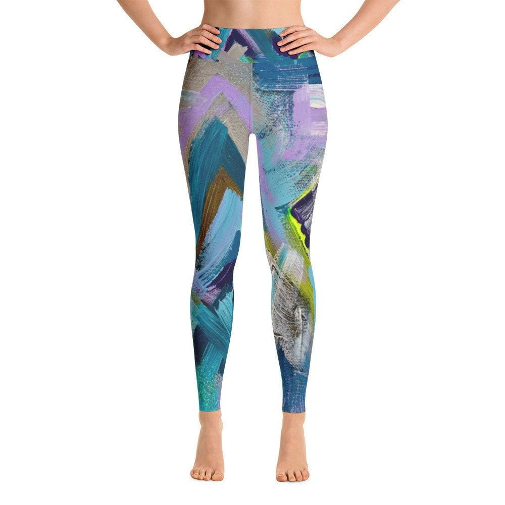 Plenty Of Time. Not Enough Time. Yoga Leggings Abstract Deep