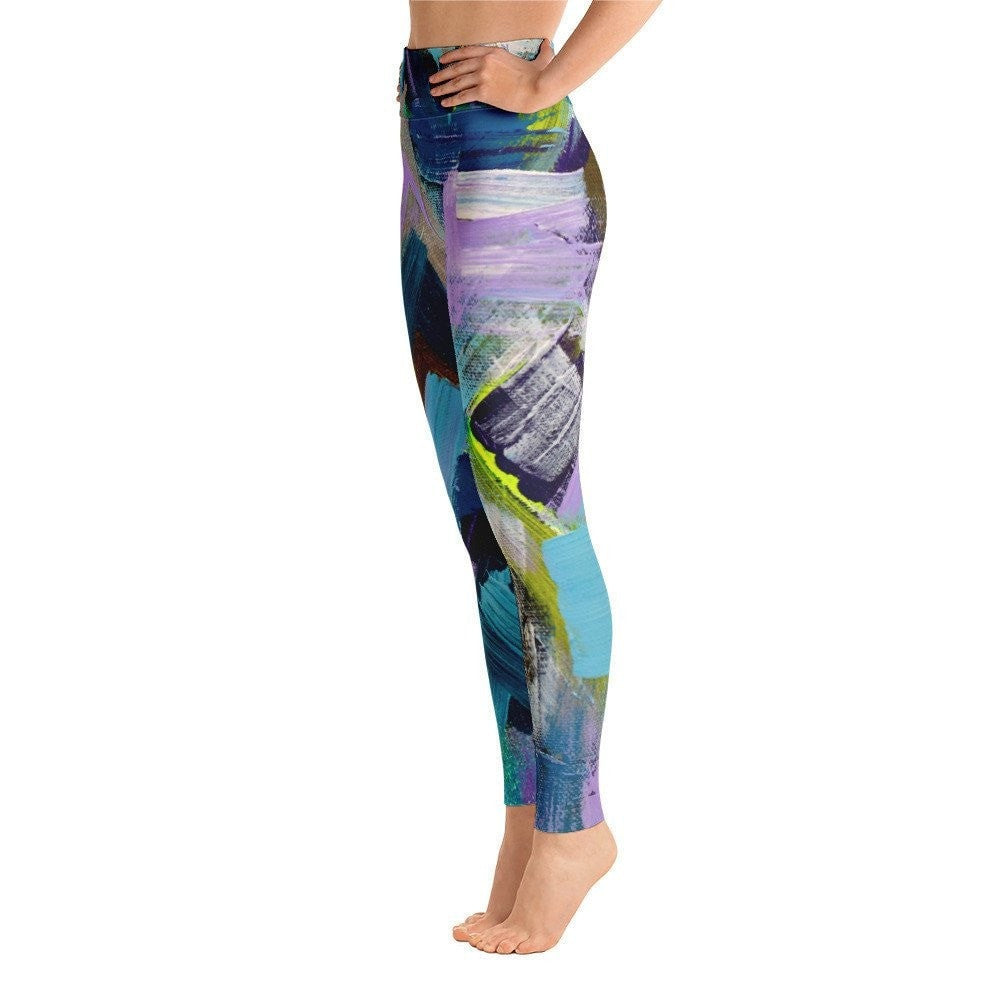 Plenty Of Time. Not Enough Time. Yoga Leggings Abstract Deep