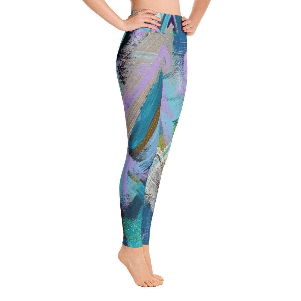 Plenty Of Time. Not Enough Time. Yoga Leggings Abstract Deep