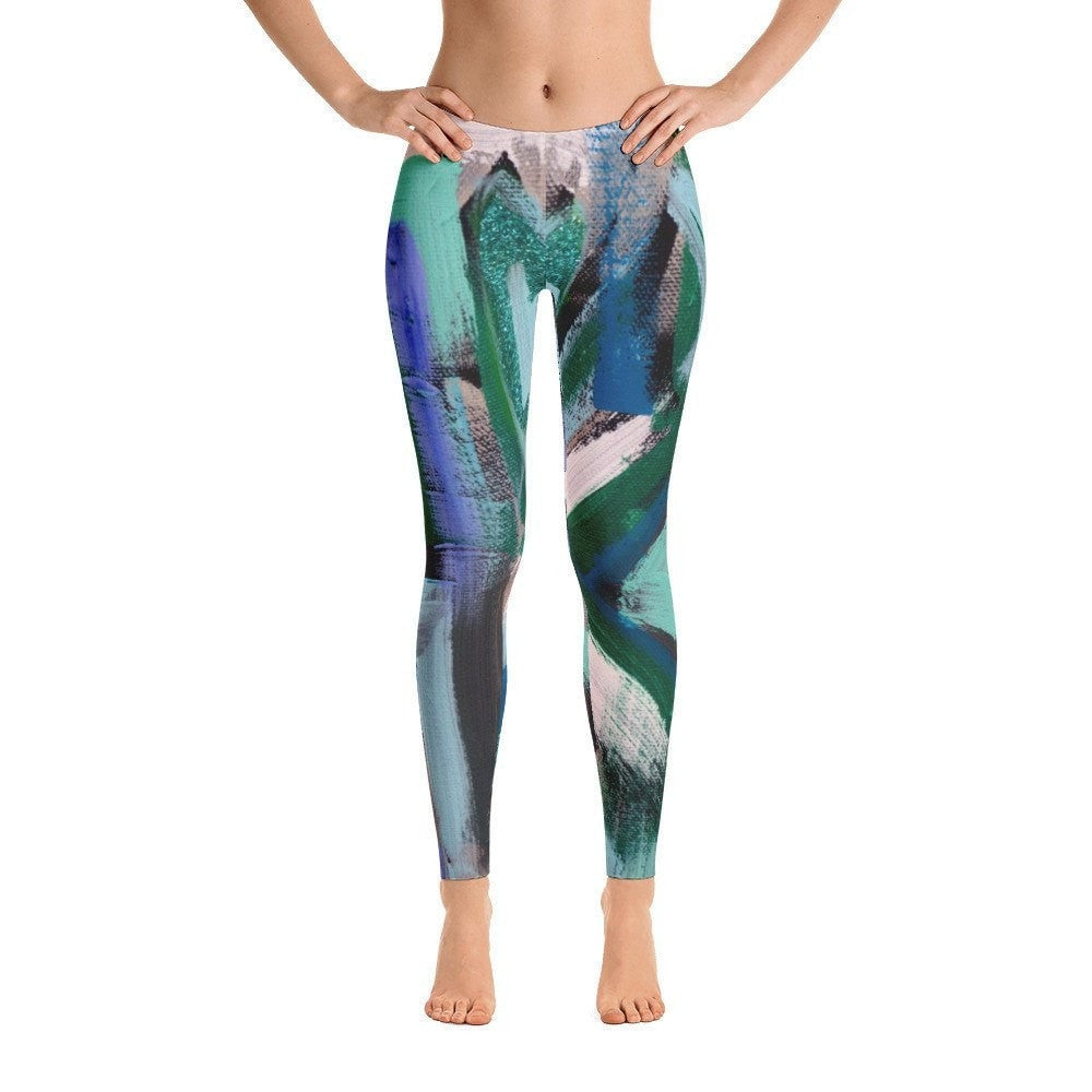 Right Is Right. Ankle Length Leggings Abstract Deep