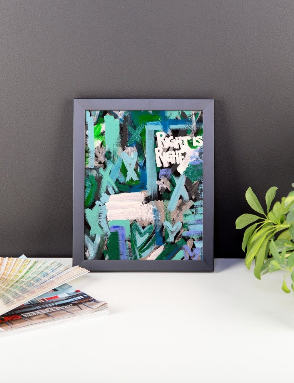 Right Is Right. Enhanced Matte Paper Framed Poster Abstract Deep