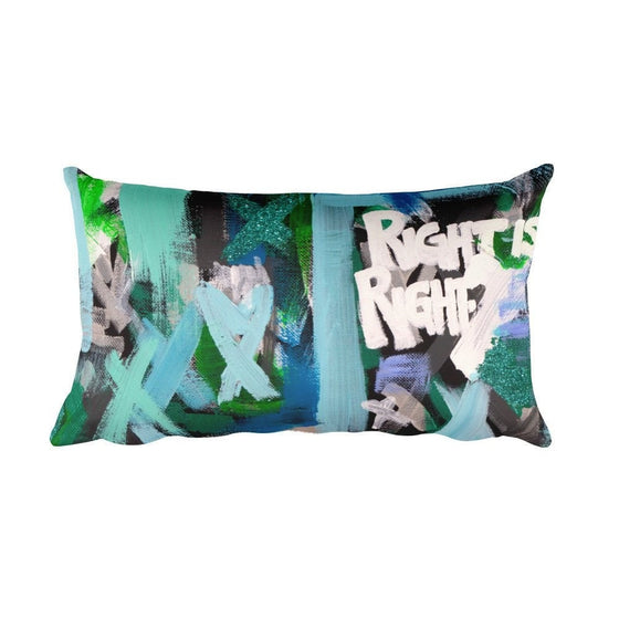 Right Is Right. Rectangular Pillow Abstract Deep
