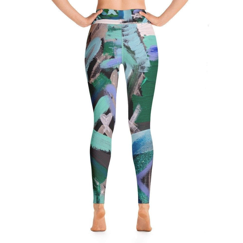 Right Is Right. Yoga Leggings Abstract Deep