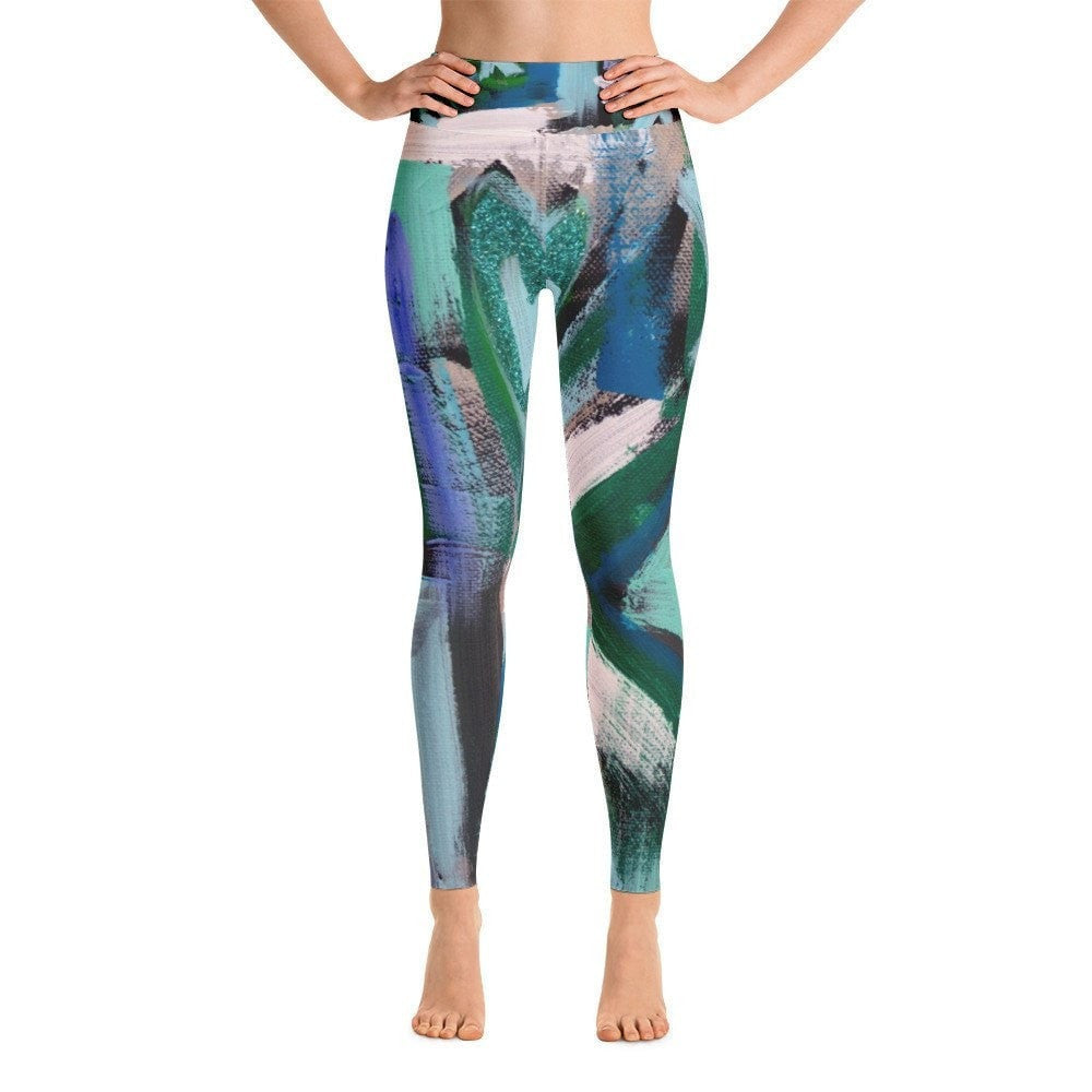 Right Is Right. Yoga Leggings Abstract Deep