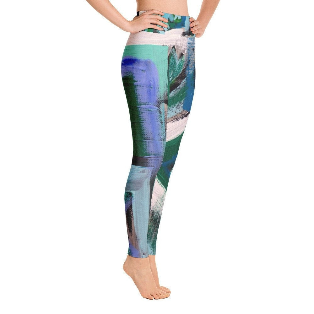 Right Is Right. Yoga Leggings Abstract Deep