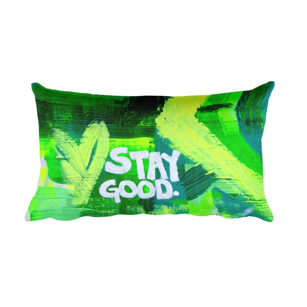 Stay Good. Rectangular Pillow Abstract Deep