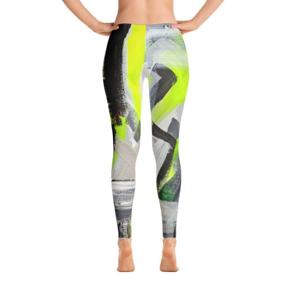 Stay In The Fight. Ankle Length Leggings Abstract Deep