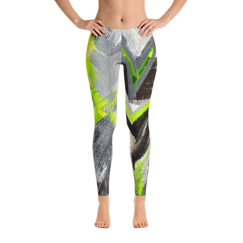 Stay In The Fight. Ankle Length Leggings Abstract Deep