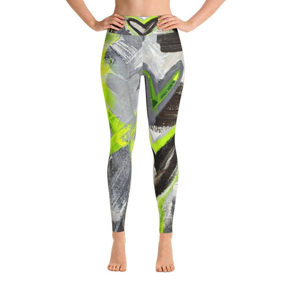 Stay In The Fight. Yoga Leggings Abstract Deep