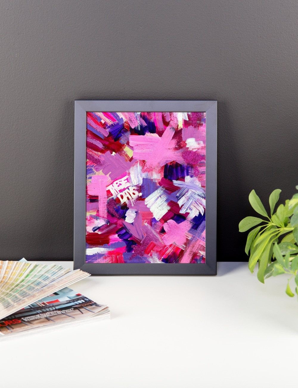 These Days.  Enhanced Matte Paper Framed Poster Abstract Deep