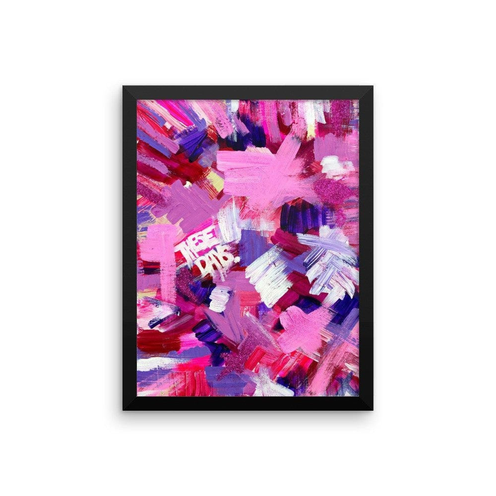 These Days.  Enhanced Matte Paper Framed Poster Abstract Deep