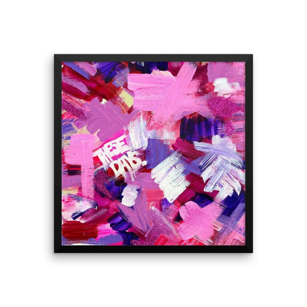These Days.  Enhanced Matte Paper Framed Poster Abstract Deep