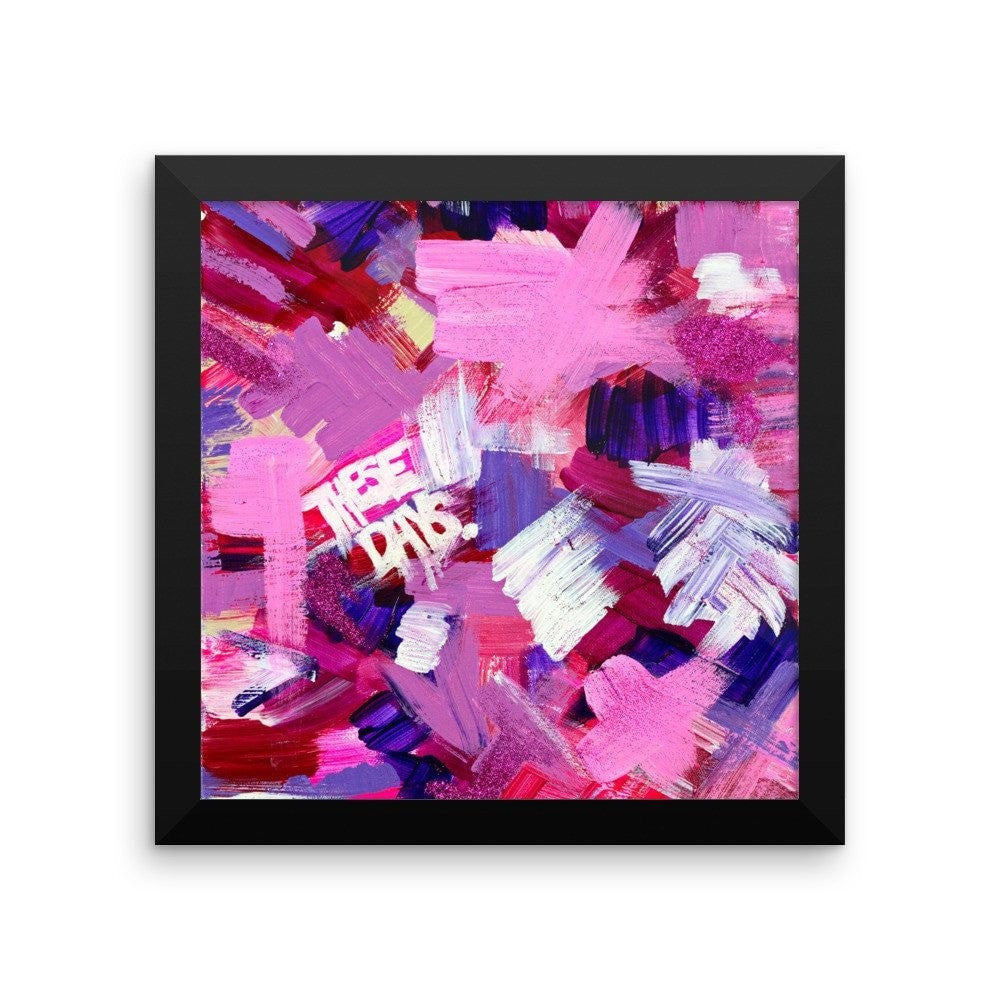 These Days.  Enhanced Matte Paper Framed Poster Abstract Deep