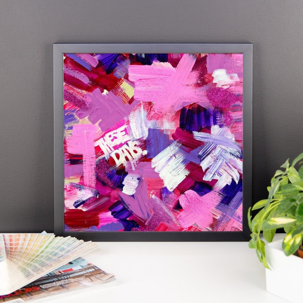 These Days.  Enhanced Matte Paper Framed Poster Abstract Deep