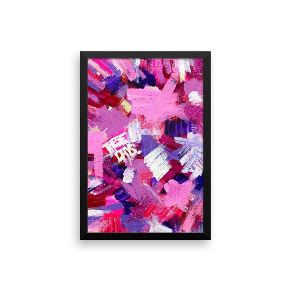 These Days. Premium Luster Photo Paper Framed Poster Abstract Deep