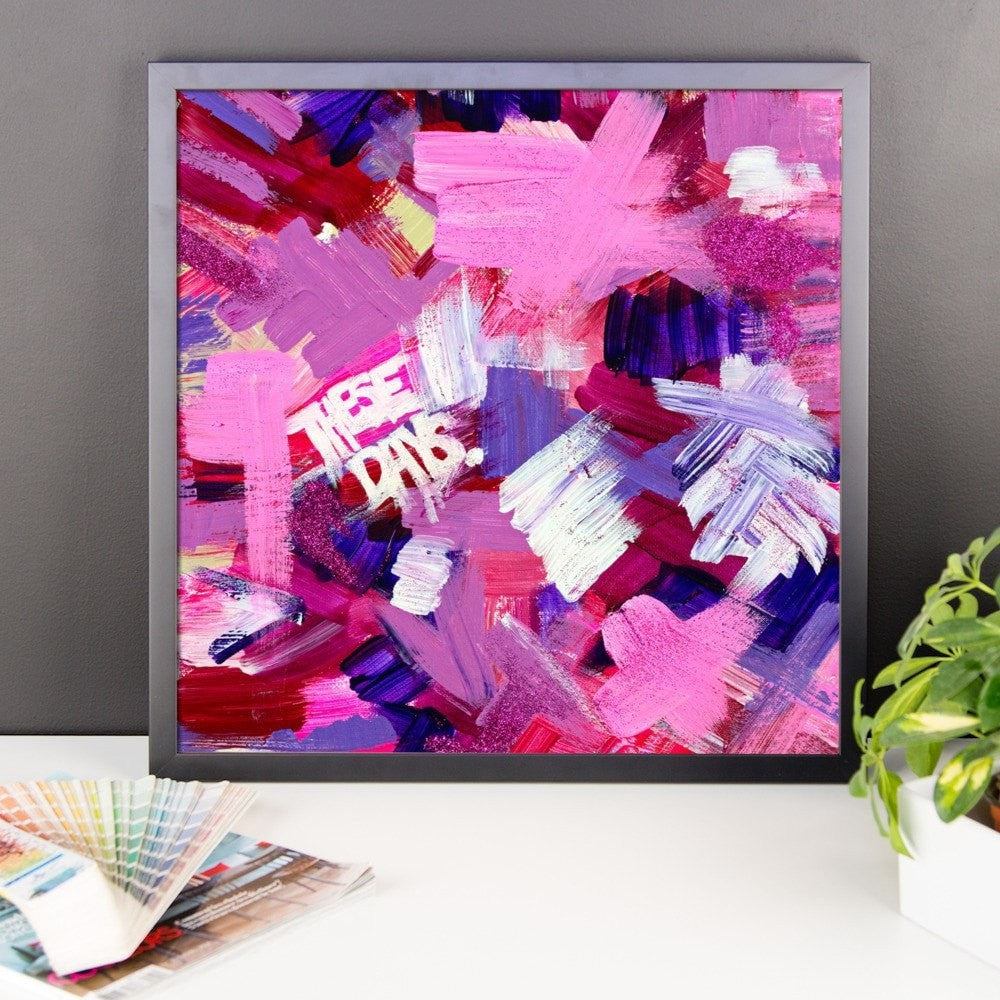 These Days. Premium Luster Photo Paper Framed Poster Abstract Deep