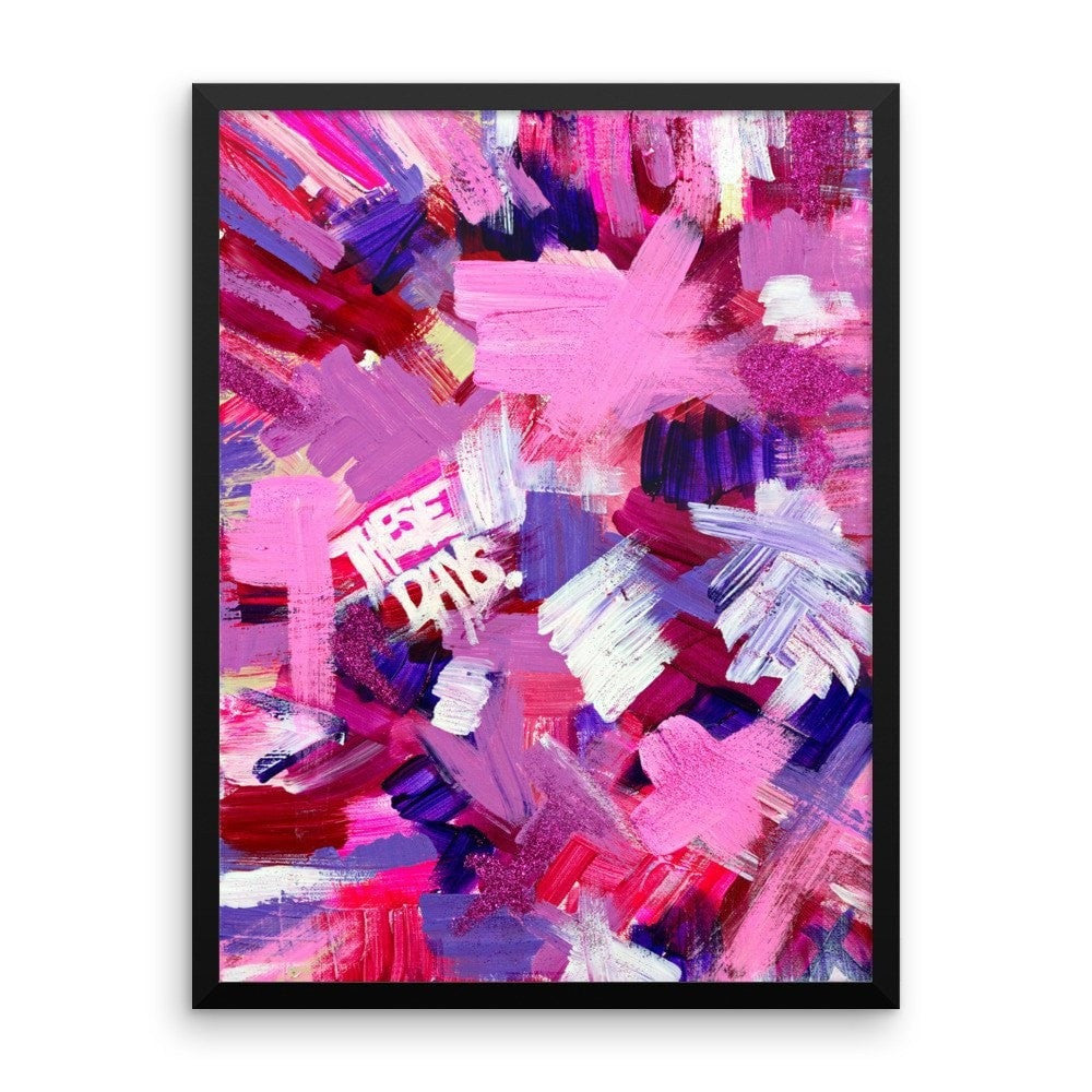 These Days. Premium Luster Photo Paper Framed Poster Abstract Deep