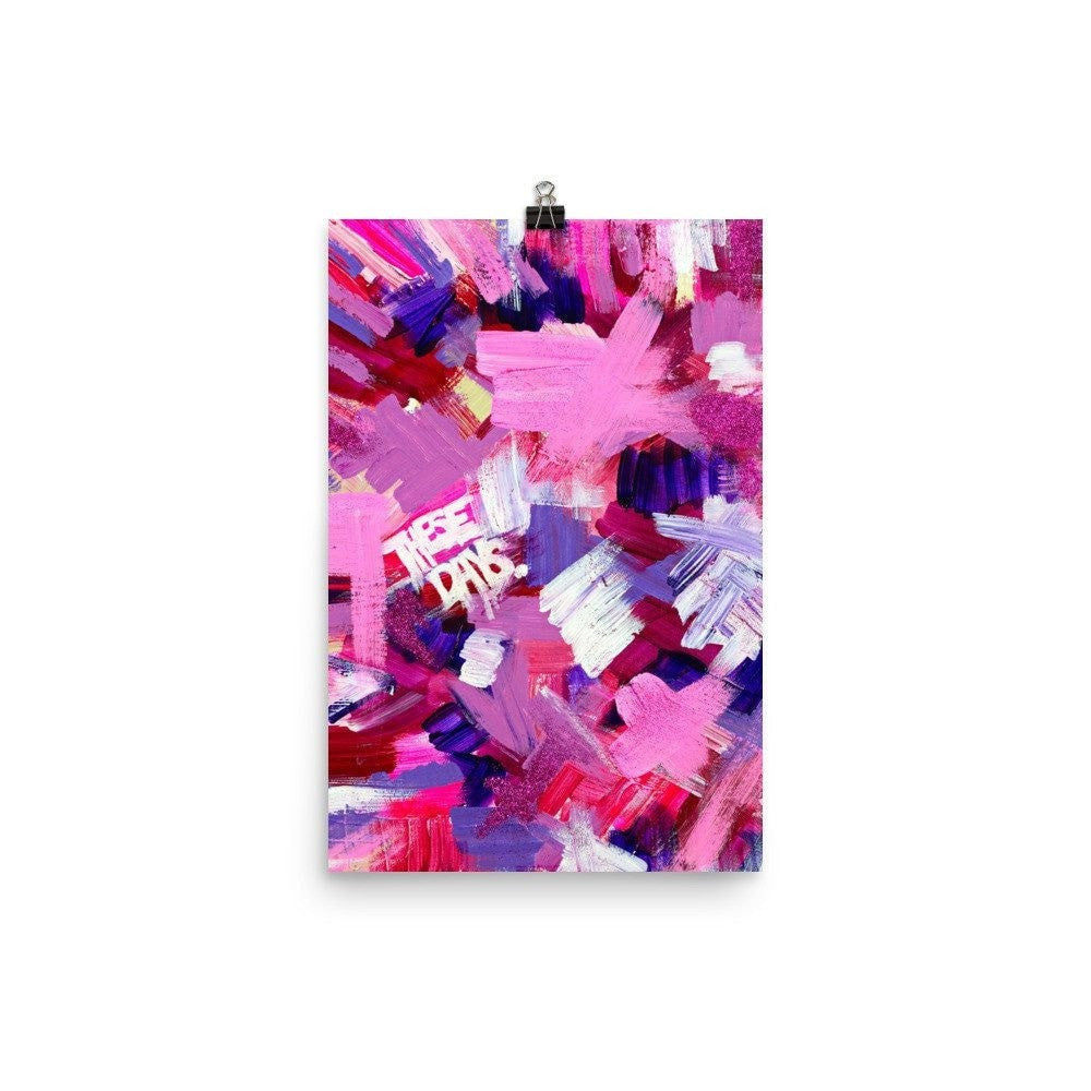 These Days. Premium Luster Photo Paper Poster Abstract Deep