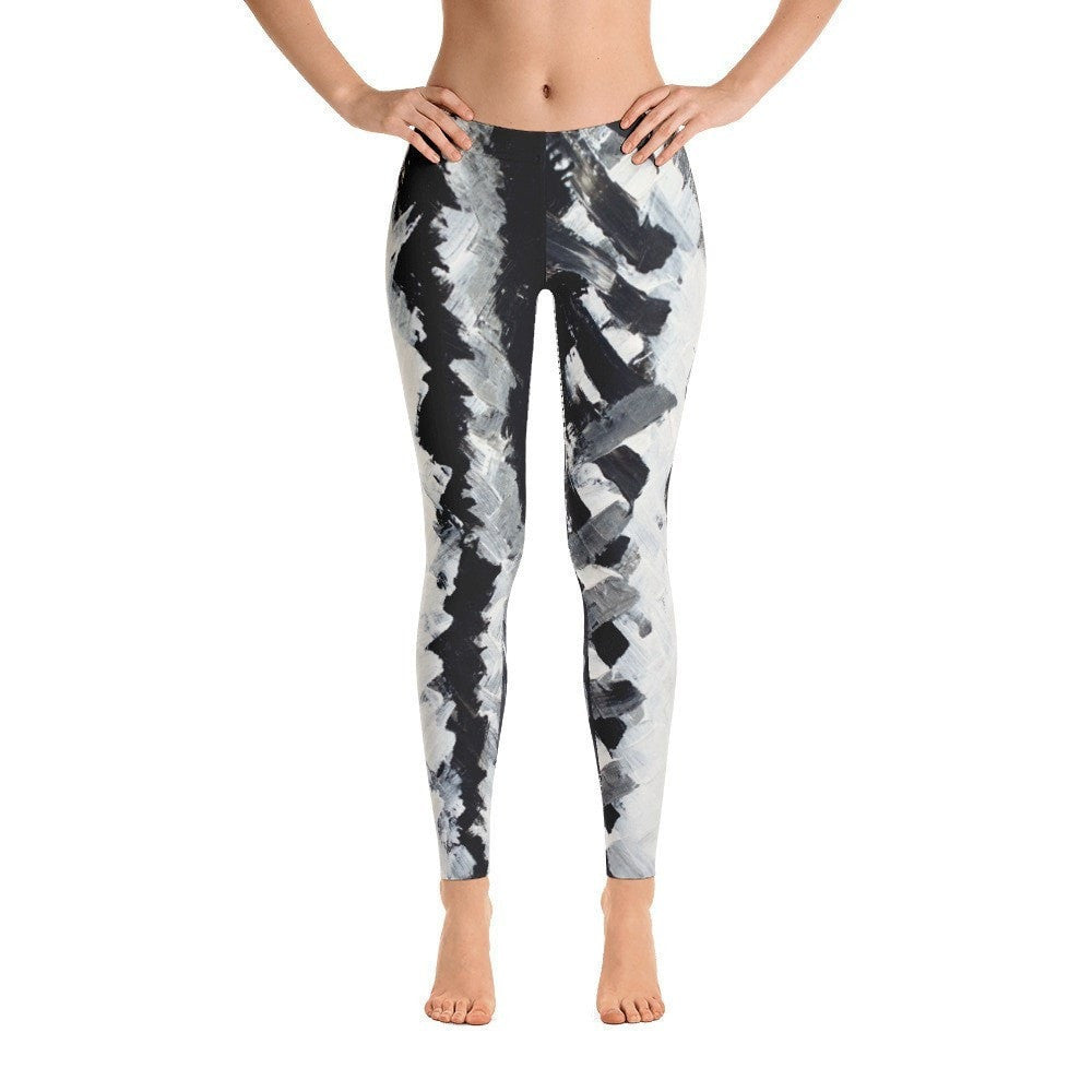 Up. Ankle Length Leggings Abstract Deep