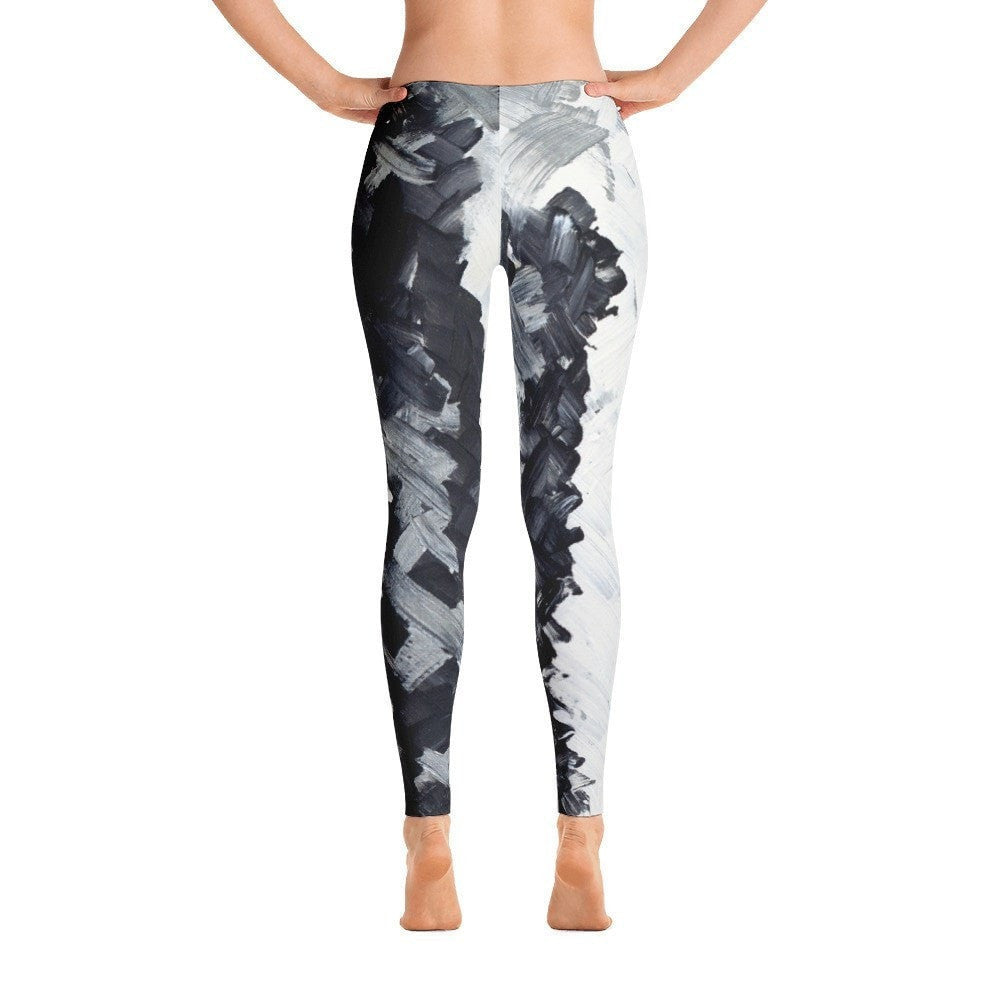 Up. Ankle Length Leggings Abstract Deep