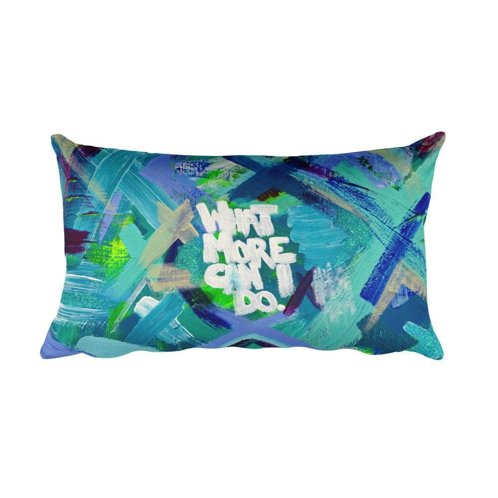 What More Can I Do. Rectangular Pillow Abstract Deep
